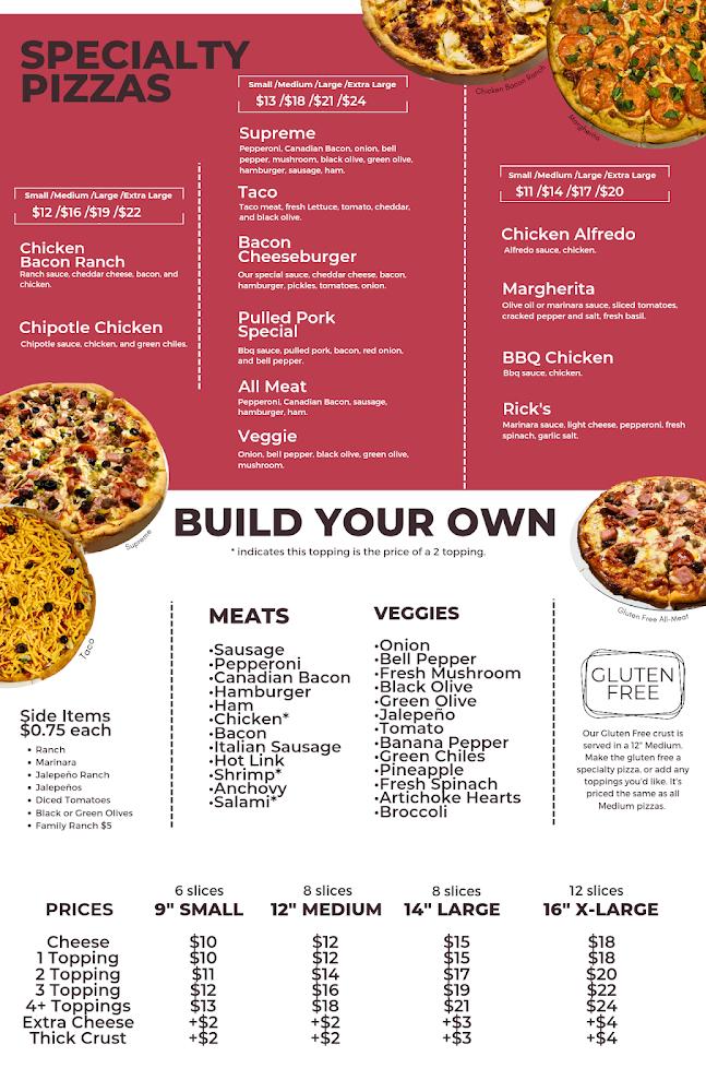 Baker's Pizza Menu image 1